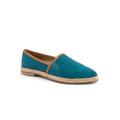 Women's Estelle Flat by Trotters in Aqua Canvas (Size 8 1/2 M)