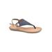 Women's London Thong Sandal by White Mountain in Navy Smooth (Size 9 M)
