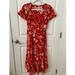 Urban Outfitters Dresses | Floral Wrap Dress From Urban Outfitters, Small | Color: Orange | Size: S