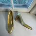 J. Crew Shoes | Ladies J Crew Gold Heels Iridescent Size 8 1/2 | Color: Gold/Tan | Size: 8.5