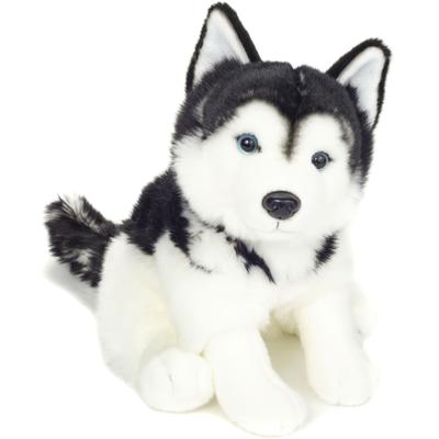 Kuscheltier TEDDY HERMANN "Husky 30 cm, schwarz/weiß" Plüschfiguren schwarz (schwarz/weiß) Kinder zum Teil aus recyceltem Material