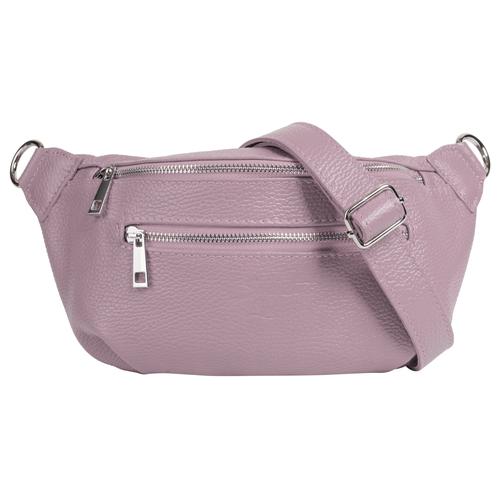 Gürteltasche SAMANTHA LOOK Gr. B/H/T: 27 cm x 16 cm x 5 cm onesize, lila (violett) Damen Taschen Gürteltaschen echt Leder, Made in Italy