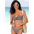 Bandeau-Bikini-Top VENICE BEACH "Summer" Gr. 40, Cup D, schwarz-weiß (schwarz, weiß, gestreift) Damen Bikini-Oberteile Ocean Blue