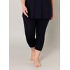 Caprileggings BASE LEVEL CURVY "Audrey", Damen, Gr. 54 (56), N-Gr, blau (navy dunkelblau), Jersey, Obermaterial: 94% Viskose, 6% Elasthan, unifarben, Basic, figurbetont kniebedeckend, Hosen