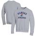 Men's Champion Gray Kansas Jayhawks Athletics Logo Pullover Sweatshirt