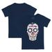 Infant Tiny Turnip Navy Cleveland Guardians Sugar Skull T-Shirt