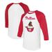 Unisex Tiny Turnip White/Red Philadelphia Phillies Sundae Helmet 3/4-Sleeve Raglan T-Shirt