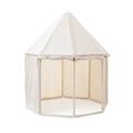 Wonder Space Large Minimal Indian Playhouse Kids Play Tent - Sturdy Durable Thick PVC Natural Canvas Indoor Outdoor Teepee Play House - Neutral Beige Color for Children Boys & Girls, 53'' x 56''