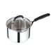 Prestige Made To Last Stainless Steel Saucepan with Lid 18cm - Saucepan with Straining Lid, Measurement Guide & Easy Grip Silicone Handles, Induction Suitable, Dishwasher Safe Cookware