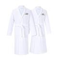 Mr and Mrs Robes | Set of 2 Mr & Mrs Robes for Couples | Extra Thick| Long Sleeves | 100% Terry Cotton | Shawl Collar, White, S-M