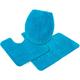 Badematte MY HOME "Madrid" Badematten Gr. 3-tlg. Stand-WC Set, 3 St., Polyester, blau (aqua) Einfarbige Badematten