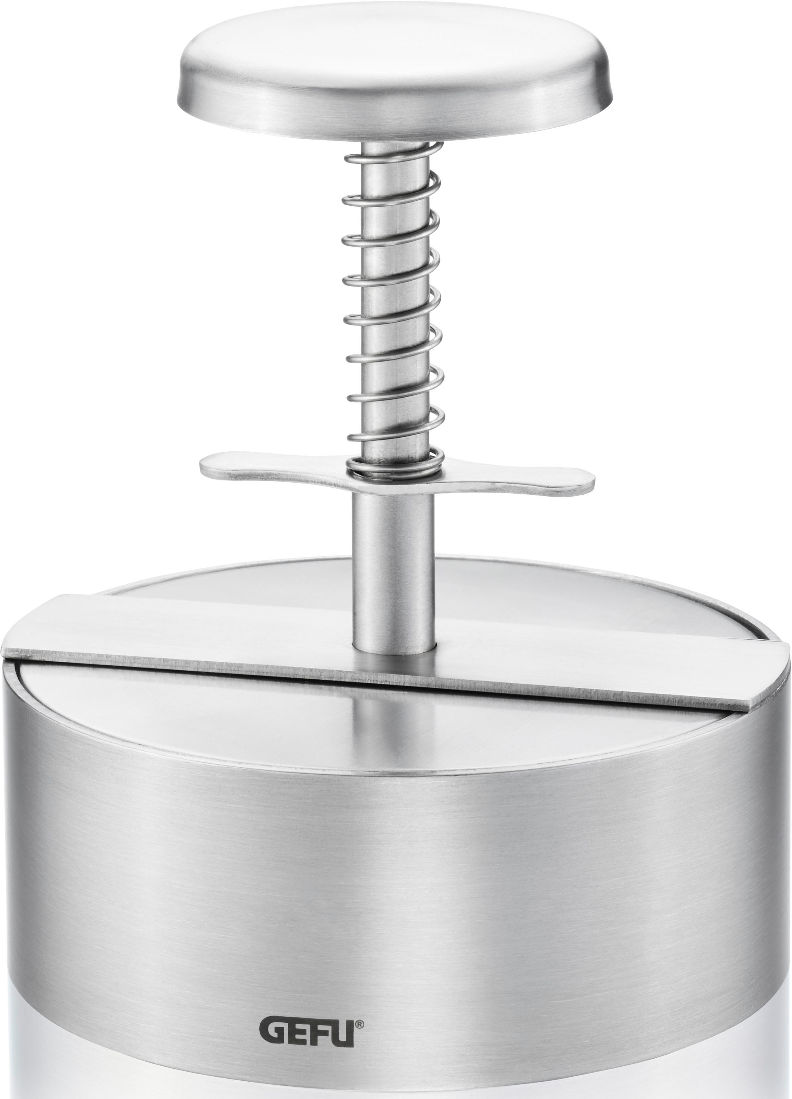 Burgerpresse GEFU "PÄTTI", silber, B:14cm T:14cm Ø:11,5cm, Edelstahl 18/10, Küchenpressen, robust dank hochwertigem Edelstahl
