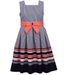 Bonnie Jean Little Girls Sleeveless Border Stripe Dress