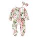 KI-8jcuD Baby Girl Clothes Romper Floral Baby Girl Boy Ruffle Floral Footed Sleeper Romper Headband Clothes Outfits Set 8 Month Old Baby Girl Clothes Girl Jumper Big Girl Fashion Clot