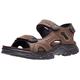 CAMEL CROWN Men's Leather Sandals Hiking Outdoor Water Beach Sports Mens Sandals for Summer with Open Toe Adjustable Straps, Brown, 6.5 UK