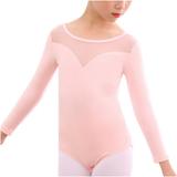 AKAFMK Women and Girls Ballet One-piece Performance Clothes Seamless Camisole Undergarment Leotard Dress with Transition Straps 3-15 Years Pink