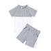 ZHAGHMIN Shorts Set for Girl Toddler Kids Baby Unisex Summer Tshirt Shorts Soft Patchwork Cotton 2Pc Sleepwear Outfits Clothes Cute Pants for Teens Girls Fall Outfits for Baby Girls Teen Girl Crop T