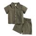 ZHAGHMIN Kids Summmer Sets Clothes Kids Toddler Baby Girls Spring Summer Cotton Solid Print Short Sleeve Shirts Shorts Outfits Suit Clothes Outfit Girl Welcome Home Baby Set Baby Has 3-6 Month Jack