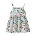 ZHAGHMIN Girls Dressy Dresses Children Kid Toddler Baby Girls Cute Cartoon Print Floral Sleeveless Princess Dress Outfits Clothes Baby Overall Dress Girls Size 4 Clothes Ballet for Girls dress Si