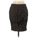 Ann Taylor LOFT Casual Pencil Skirt Knee Length: Black Bottoms - Women's Size 10 Petite