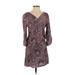 H&M Casual Dress - Wrap: Pink Print Dresses - Women's Size 4