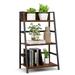 3-Tier Ladder Industrial Bookshelf with Metal Frame - 21" x 13" x 35"(L x W x H)