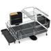 2-Tier Detachable Dish Rack with Drainboard and 360° Swivel Spout - 22" x 16.5" x 11.5"(L x W x H)