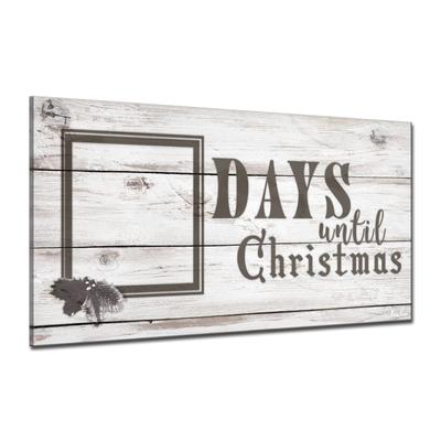 16" White and Gray "Days until Christmas" Dry-Erase Advent Calendar - Beige