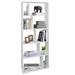 66 Inch Tall 5 Tiers Wood Bookshelf with 10 Open Compartments-White - Engineered Wood