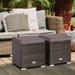 2 Pieces Patio Ottoman with Removable Cushions - 16" x 16" x 15.5"