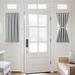 French Door Curtains for Small Window Rod Pocket Short Front Sidelight Curtain 2 Panel (White W 52 inch x L 72 inch)