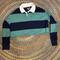 American Eagle Outfitters Tops | American Eagle Throwback Rugby Polo Shirt | Color: Blue/Green | Size: M