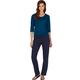 Schlafanzug TRIGEMA "TRIGEMA in umweltfreundlicher Bio-Qualität" Gr. L, blau (saphir, c2c) Damen Homewear-Sets Pyjamas