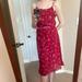 American Eagle Outfitters Dresses | American Eagle Red Floral Shin Length Dress | Color: Pink/Red | Size: 8