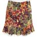 Anthropologie Skirts | Anthropologie Odille Velvet Golden Maroon Ruffled Hem Mini Skirt | Color: Gold/Purple | Size: 6