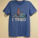 Disney Shirts | Disney's Stitch “I Tried” T-Shirt Disney Shirts Blue Men's Small | Color: Blue | Size: S