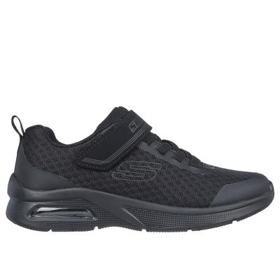 Skechers Boy's Microspec Max - Gorvix Sneaker | Size 11.0 Wide | Black | Textile/Synthetic