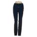 J.Crew Jeans - Mid/Reg Rise Skinny Leg Denim: Blue Bottoms - Women's Size 25 - Dark Wash