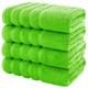 4 x Extra Large Super Jumbo Bath Sheets Set (100x200cm, 600-GSM) Soft Big Towels 100% Egyptian Cotton Bath Sheets Quick Dry XL Bathroom Towels (Lime Green)