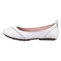 Hush Puppies Women's Janessa Ballet Flat, White, 3 UK