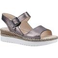 Hush Puppies Women's Stacey Sandal, Silver, 4 UK