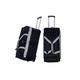 202L Foldable Travel Duffel Bag 3.72kg (H100 x W46 x D44 CM) Unisex Luggage Wheeled Trolley Holdall Suitcase with 2 Large Front Pockets, 600D Material (Black/Grey, 3XL - 40")