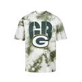 Recovered Green Bay Packers NFL Tie-Dye Relaxed Oversized T-Shirt Green White
