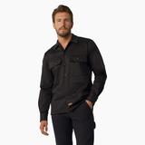 Dickies Men's 1922 Premium Twill Long Sleeve Shirt - Rinsed Black Size M (HL29)