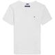 Tommy Hilfiger Jungen T-Shirt Kurzarm V-Ausschnitt, Weiß (Bright White), 5 Jahre