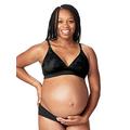 Cake Maternity Damen Freckles Recycled Wire Free Nursing Bra for Breastfeeding Plunge-BH, Blickdicht, Black, XL