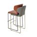 sohoConcept Amed Stackable Bar & Counter Stool Upholstered/Leather/Metal/Faux leather in Gray/White | 36 H x 17 W x 21 D in | Wayfair