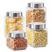 OGGI Fresh Glass 4 Container Food Storage Set Glass | 15.75 H x 6 W x 11.75 D in | Wayfair 5464.