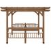 Outsunny 14 Ft. W x 10 Ft. D Wood Grill Gazebo Wood/Hardtop in Brown | 88.5 H x 168 W x 120 D in | Wayfair 84C-409V00DR