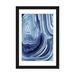 Wrought Studio™ Agate Indigo I by Danielle Carson - Gallery-Wrapped Canvas Giclée Print Paper/Metal in Blue/White | 32 H x 24 W in | Wayfair